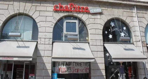 Rassemblement de soutien aux salariés de la libraire Chapitre