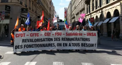 Journée d'action de la fonction publique : plus de 2700 personnes manifestent à Lyon