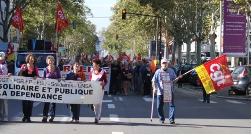 Une manifestation des retraités jeudi après-midi à Lyon