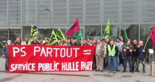 450 cheminots manifestent à Lyon contre le projet de réforme ferroviaire