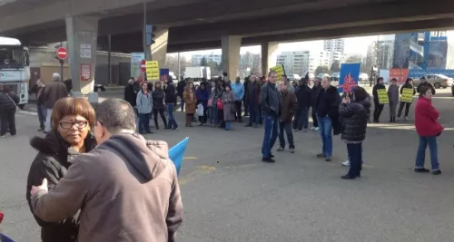 SITL : les salariés manifestent pendant l’inauguration du prolongement du T1