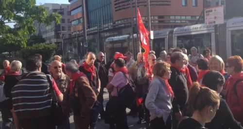 Lyon : les retraités se sont mobilisés ce mardi matin