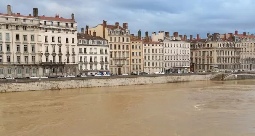 La Saône à Lyon en vigilance jaune