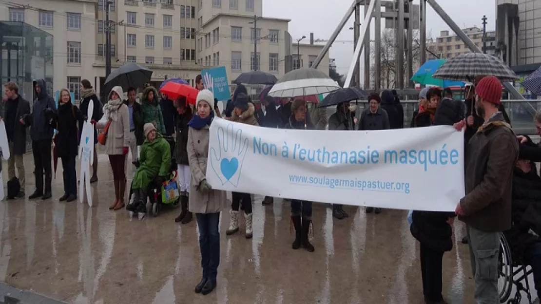 Mobilisation à Lyon du mouvement «soulager mais pas tuer»