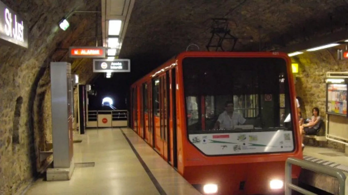 Le funiculaire St-Just à l’arrêt à partir de lundi pour des travaux d’entretien