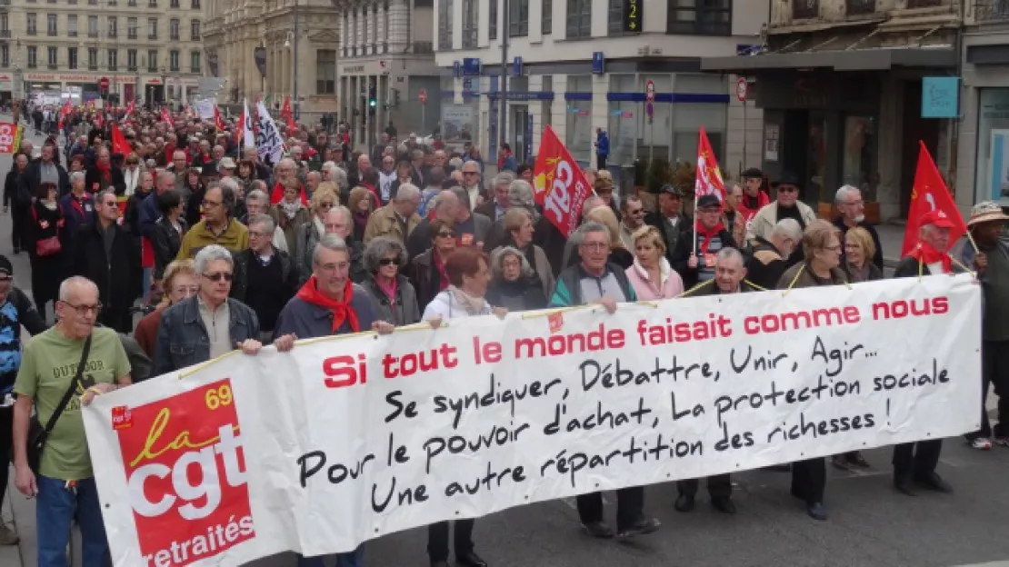 Lyon : 650 retraités mobilisés pour l'amélioration de leur pouvoir d'achat