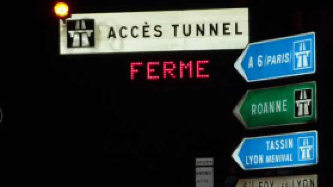 Circulation interdite sous le tunnel de Fourvière les nuits de cette semaine