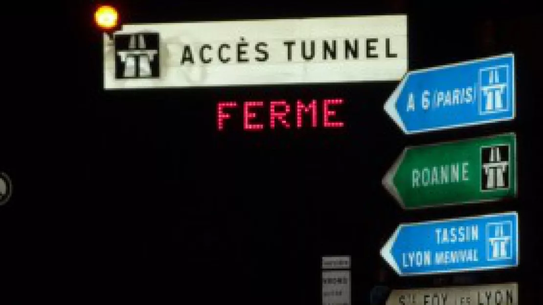 Le tunnel sous Fourvière fermé tout le week-end