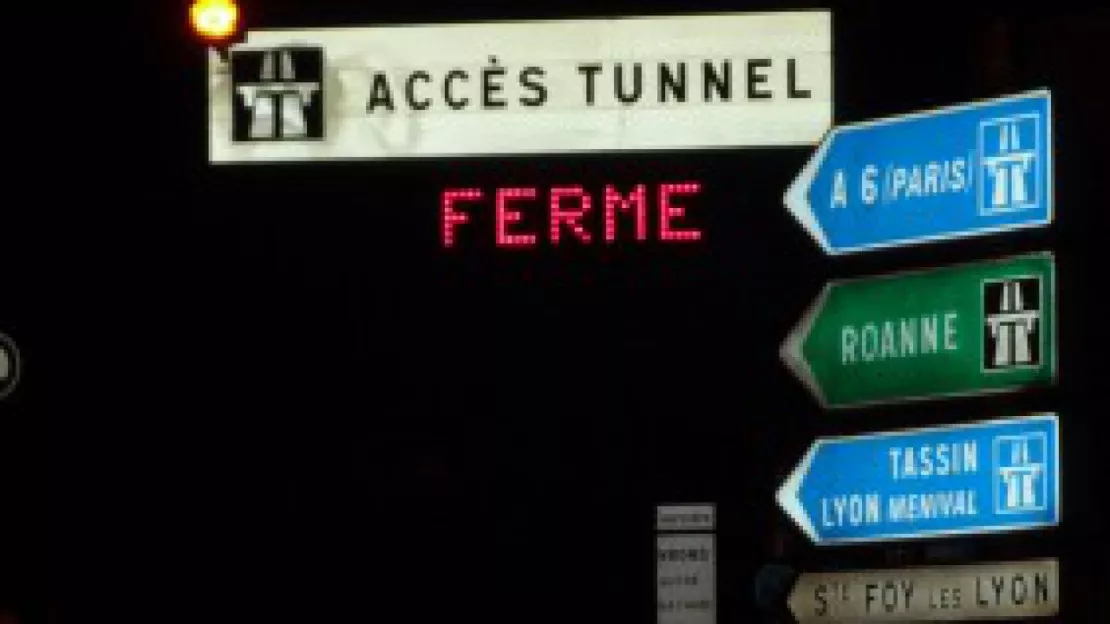 Encore des travaux nocturnes cette semaine sous le tunnel de Fourvière