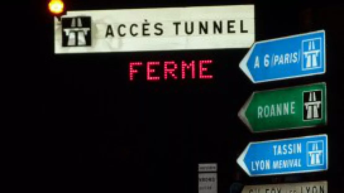 Le tunnel sous Fourvière fermé aux automobilistes tout le week-end