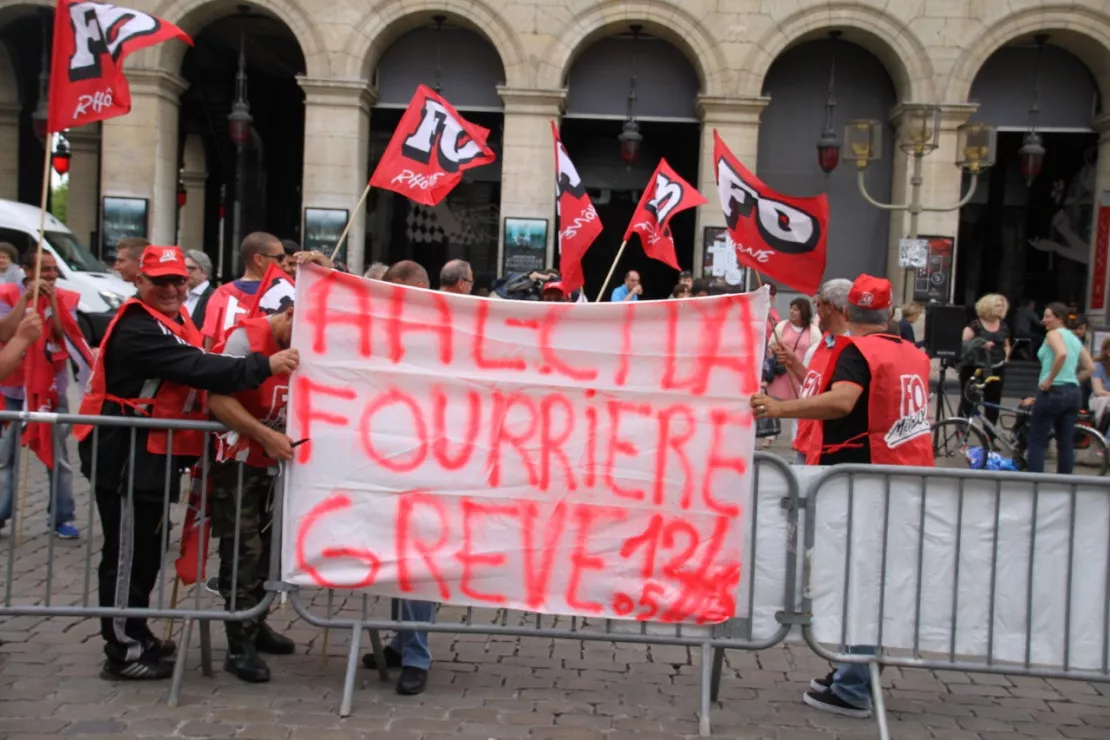 Une vingtaine d'agents de la Fourrière manifestent à Lyon