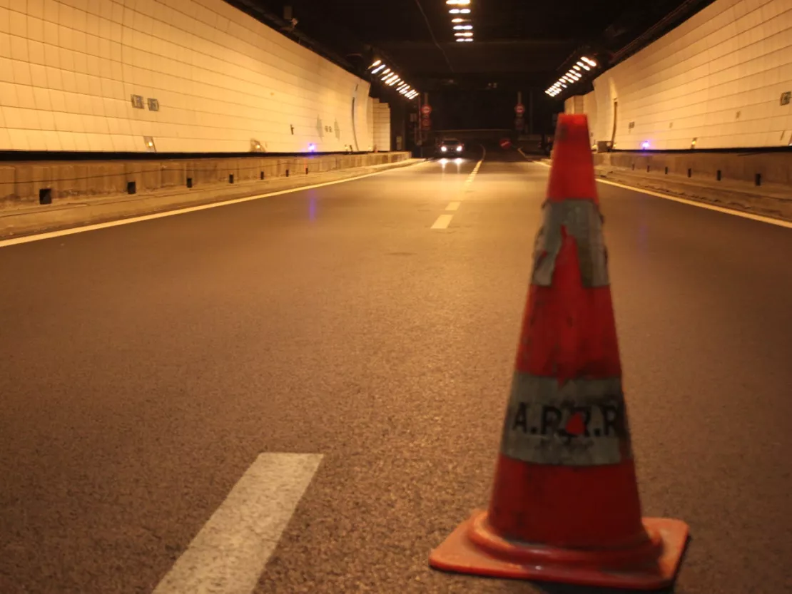 Les tubes du tunnel sous Fourvière en mode bidirectionnel