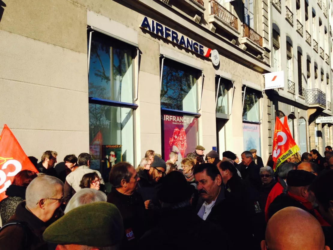 Lyon : rassemblement de la CGT pour soutenir les salariés d'Air France
