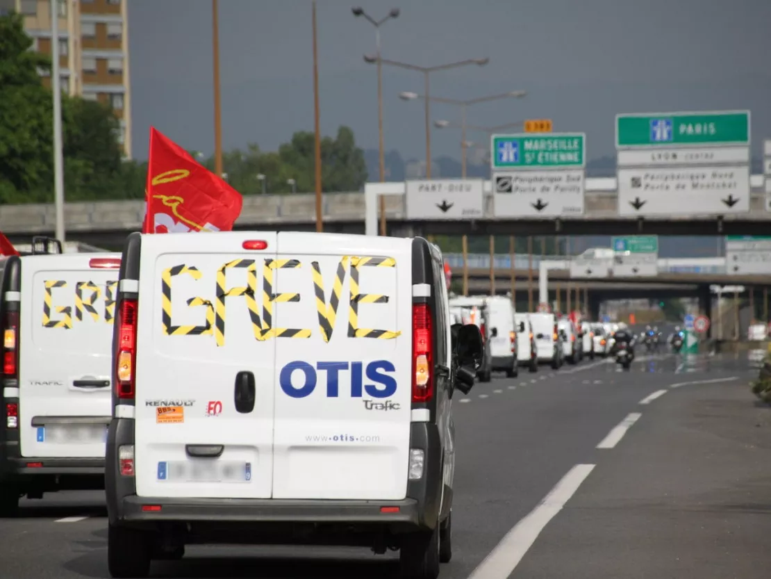 Lyon : opération escargot des salariés d'OTIS ce mercredi