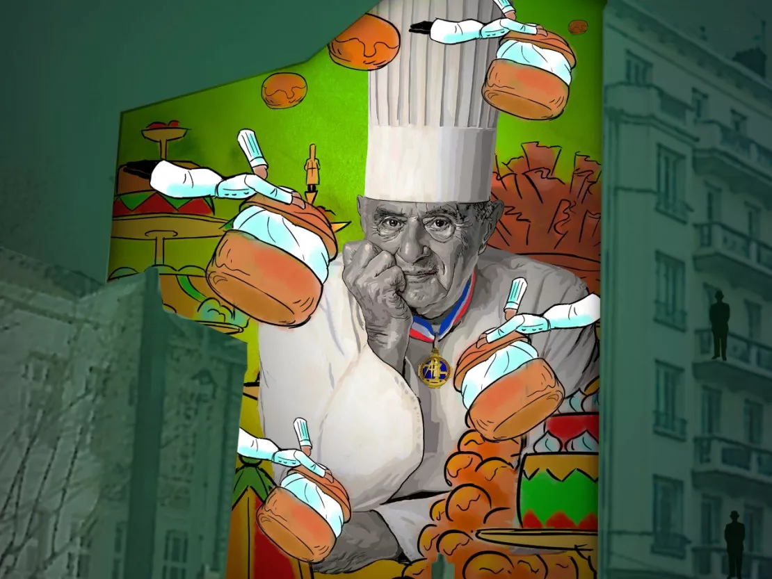 Lyon : la fresque hommage à Paul Bocuse s'illuminera ce lundi