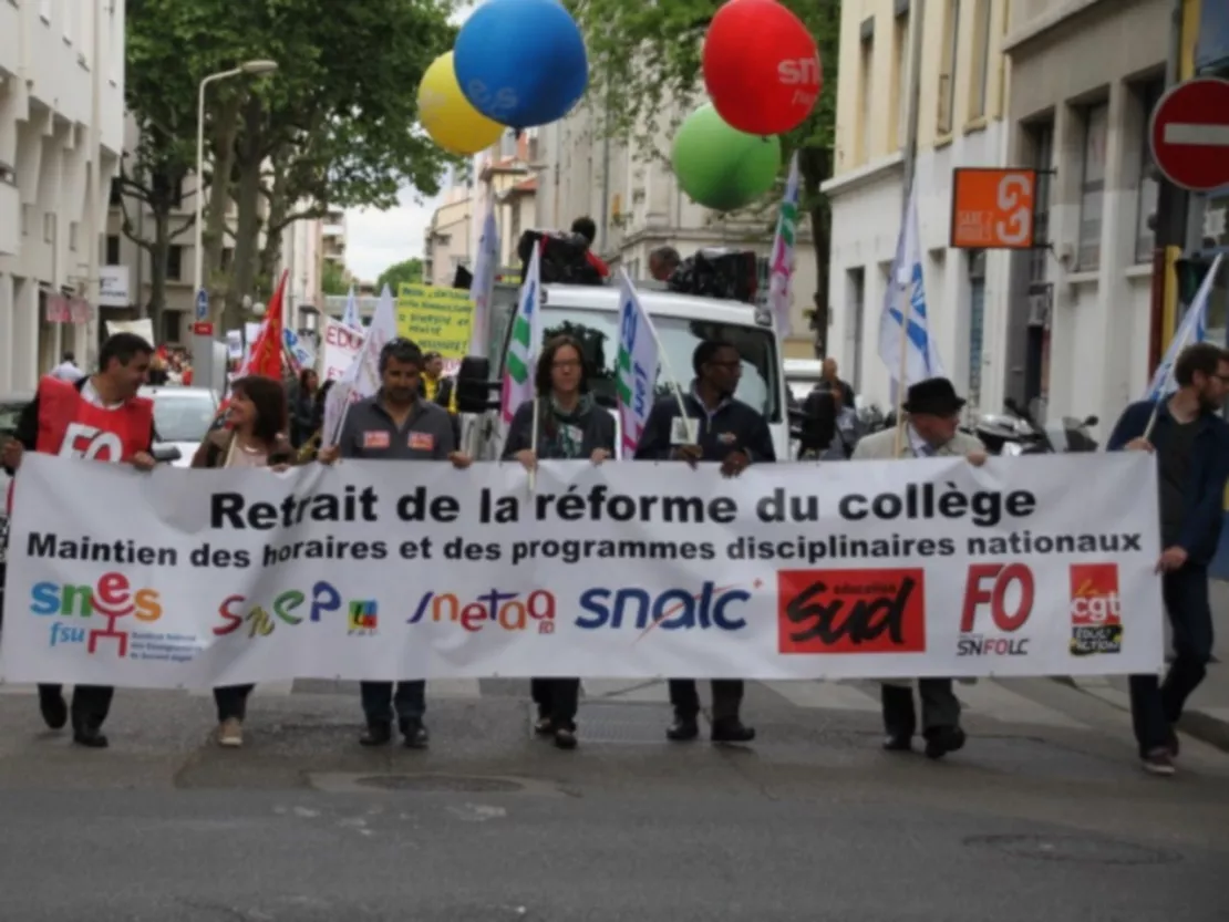 Réforme du collège : les professeurs de nouveau en grève ce mercredi à Lyon