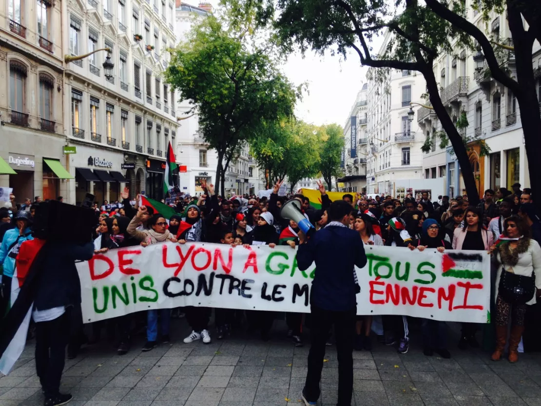 Les pros-palestiniens manifestent à Lyon