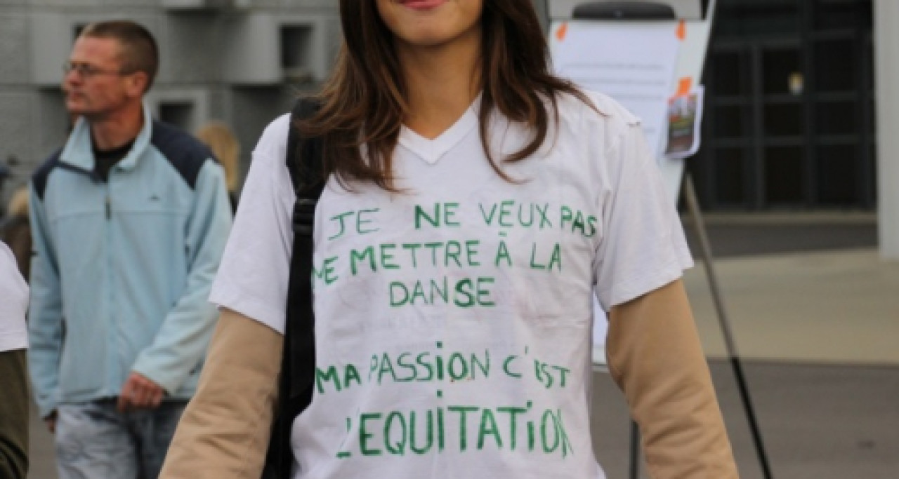 Equitation : manifestation contre la TVA à taux plein devant Eurexpo Equitation : manifestation contre la TVA à taux plein devant Eurexpo