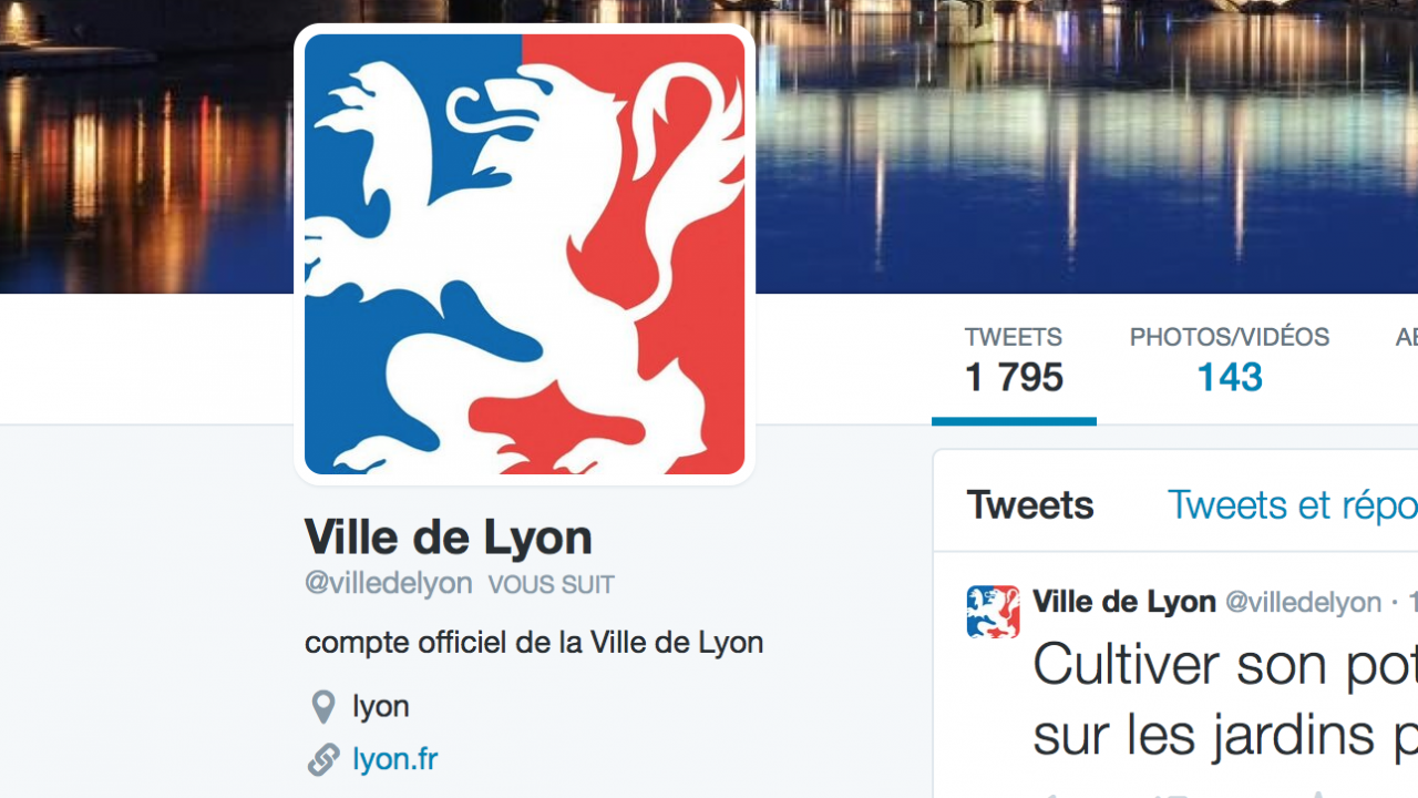 Villes les plus suivies sur Twitter : Lyon totalement largu&eacute;e
