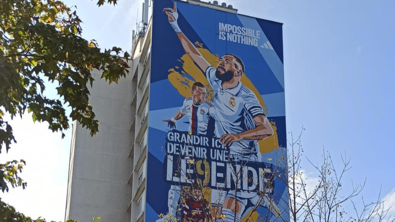La fresque de Karim Benzema dévoilée à Bron !