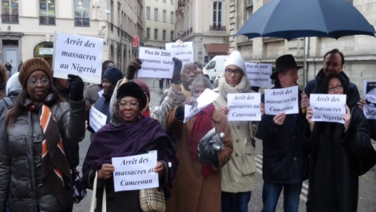 Lyon : 80 personnes demandent l’arrêt des massacres commis par Boko Haram Lyon : 80 personnes demandent l’arrêt des massacres commis par Boko Haram
