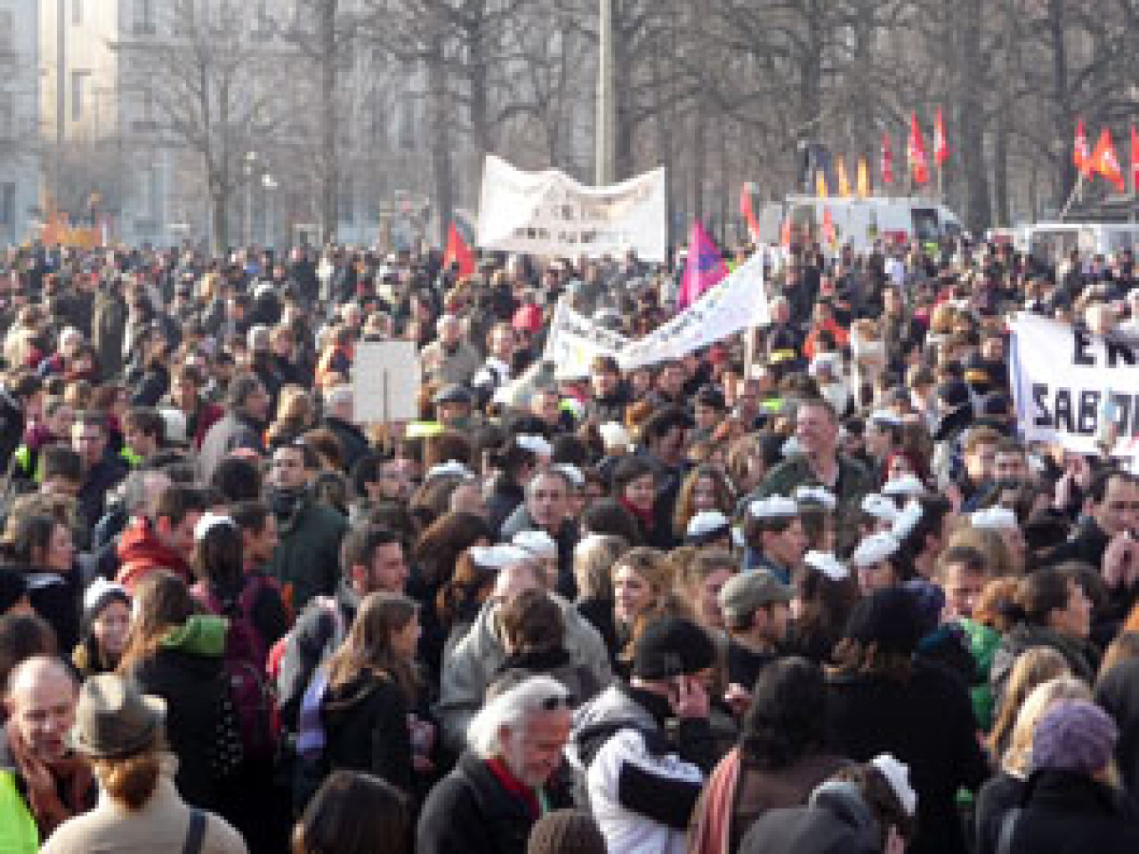 Manifestation bien suivie à Lyon pour les retraites Manifestation bien suivie à Lyon pour les retraites