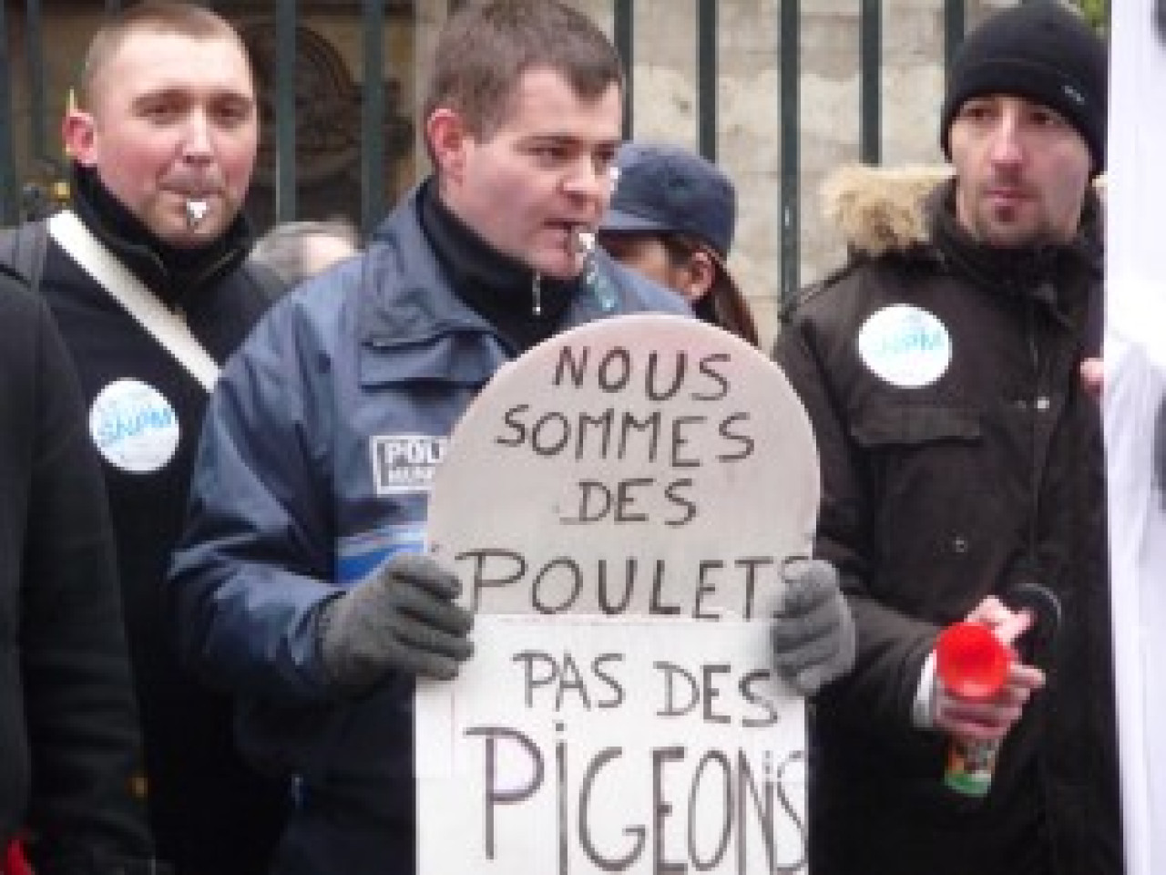 Une manifestation des policiers jeudi