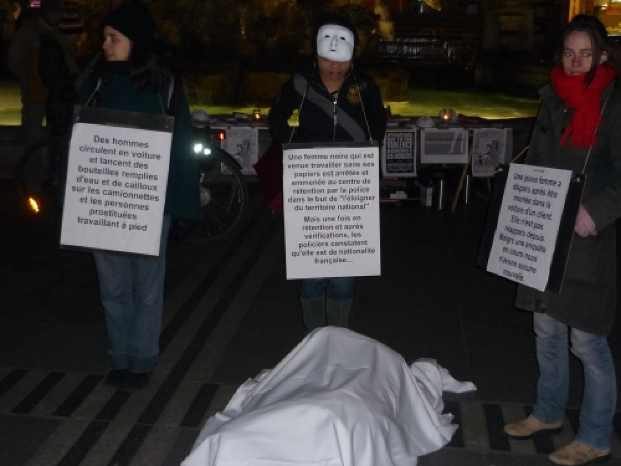 Une soixantaine de prostituées ont manifesté mardi à Lyon Une soixantaine de prostituées ont manifesté mardi à Lyon