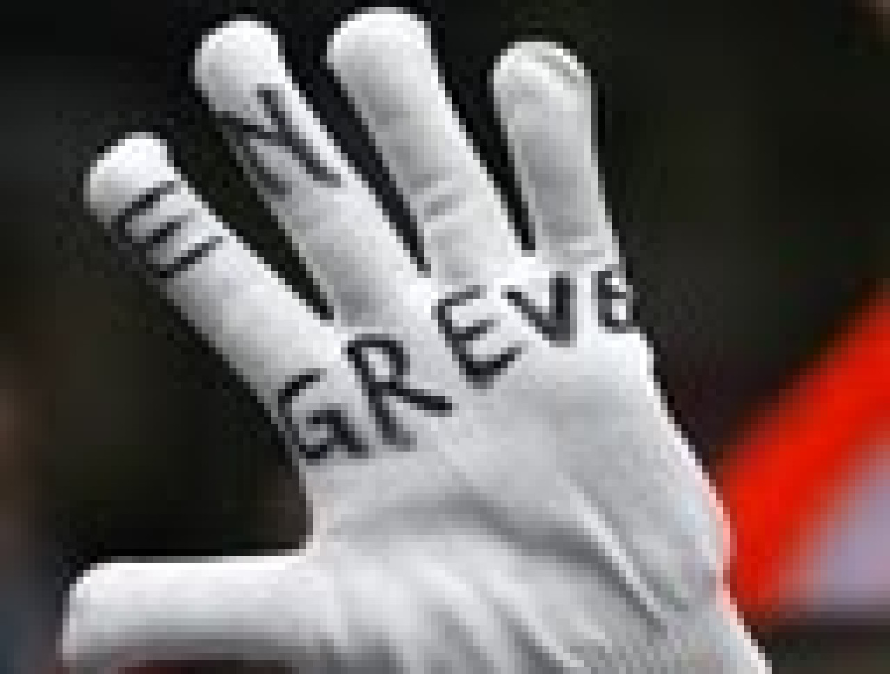 Les &eacute;boueurs en gr&egrave;ve