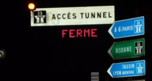 Fermeture du tunnel sous Fourvière les deux prochaines nuits